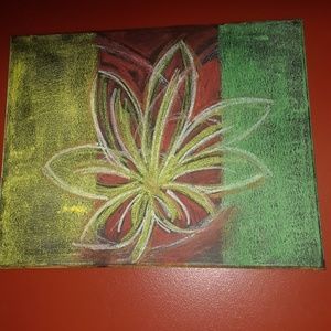 Canvas chalk painting